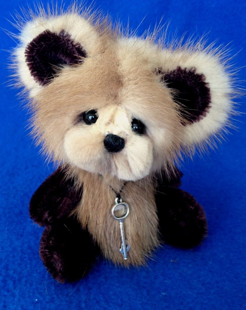 Puff - Mink fur artist bear by Laura Lynn - 1