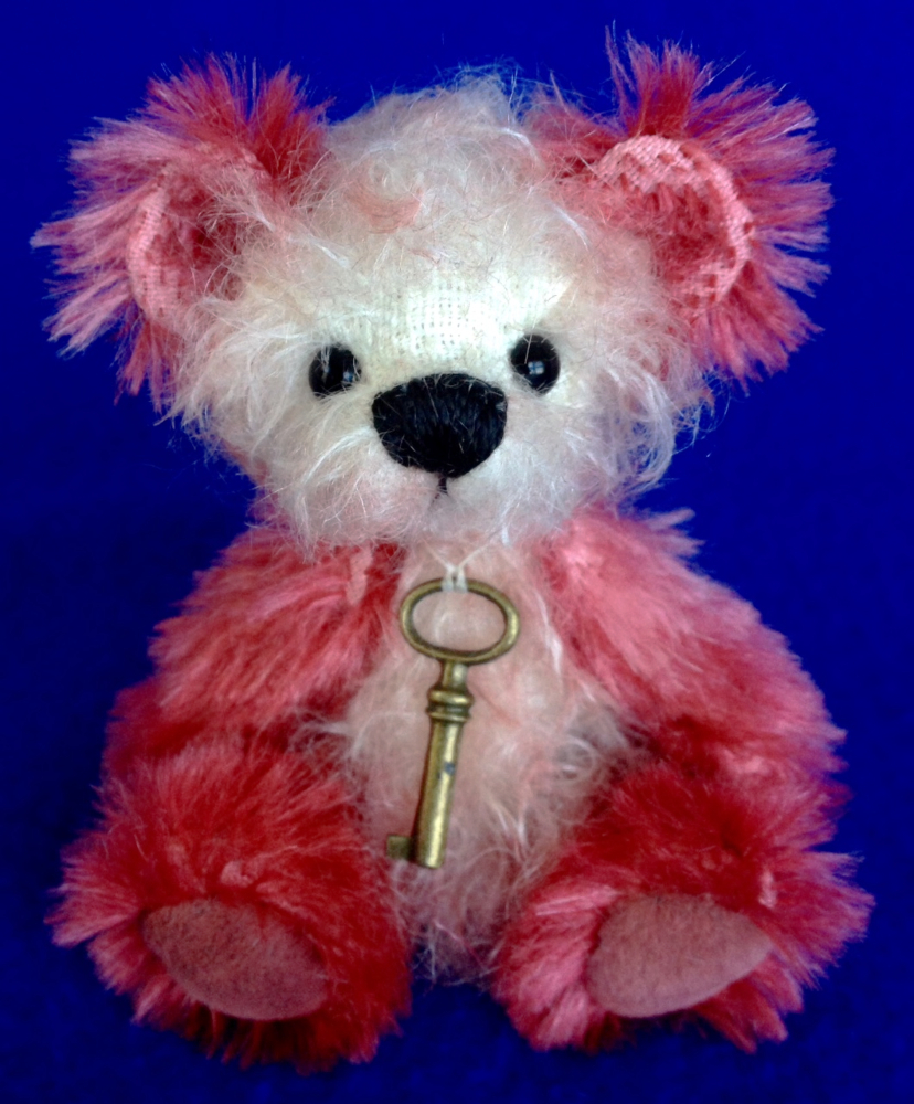 Rosie - Miniature mohair artist teddy bear by Laura Lynn