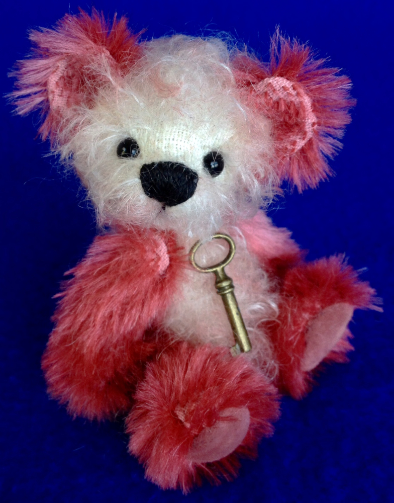 Rosie - Miniature mohair artist teddy bear by Laura Lynn