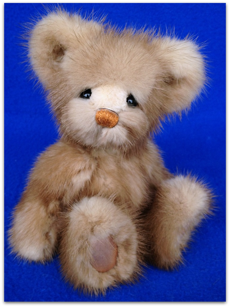 Coco - mink fur coat artist teddy bear