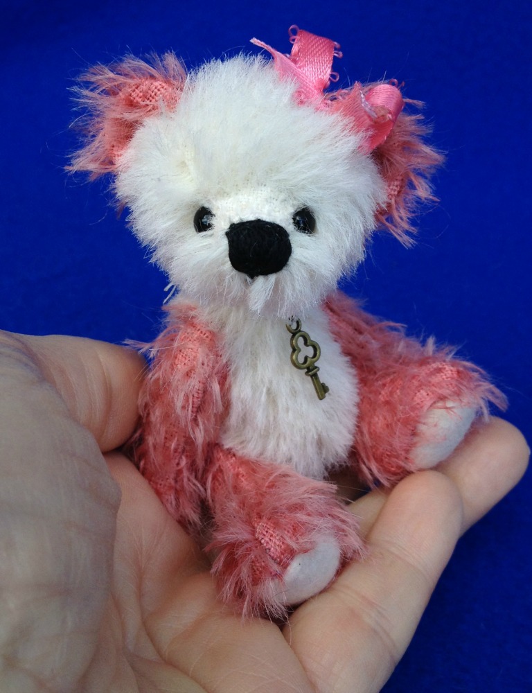 Ruby - miniature mohair artist teddy bear