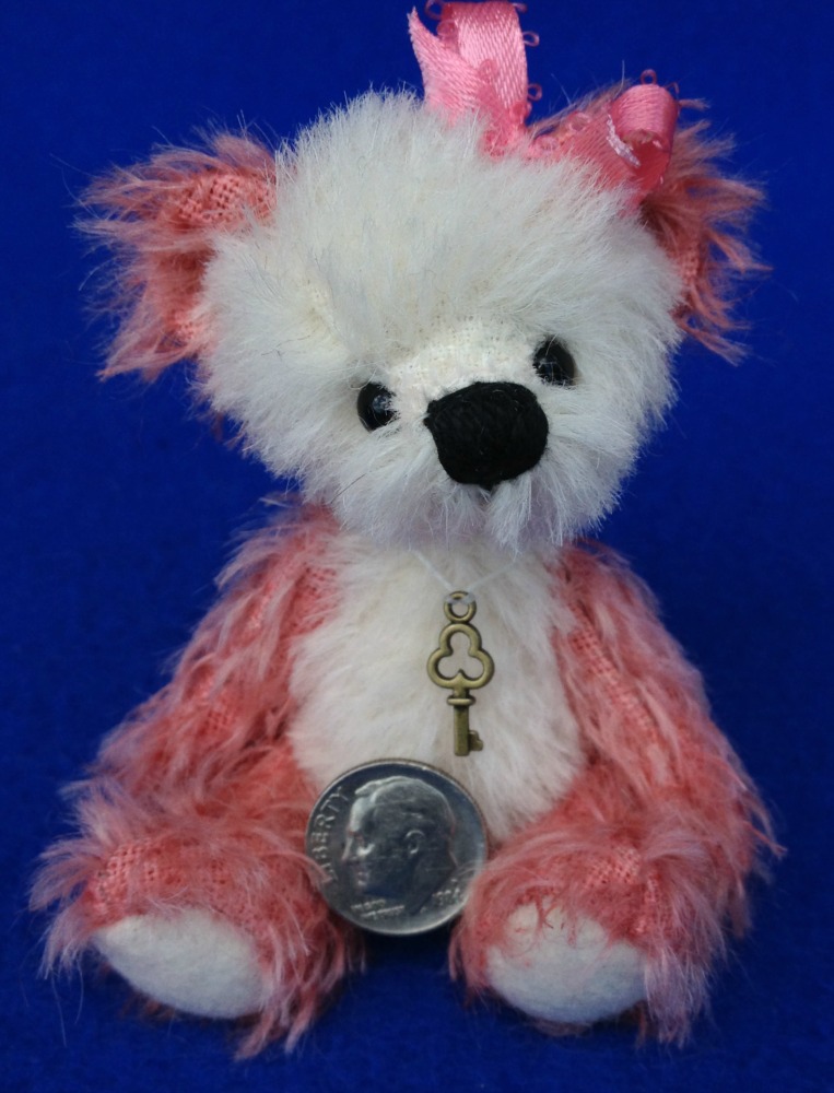 Ruby - miniature mohair artist teddy bear