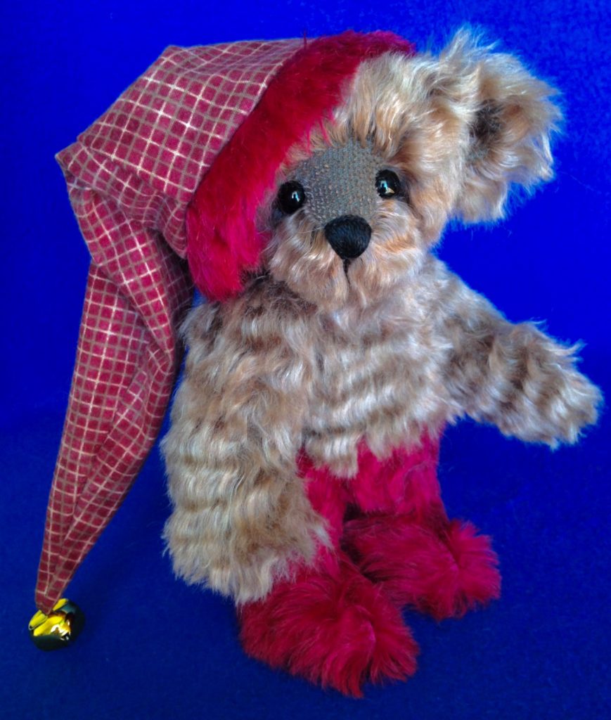 Red Velvet - OOAK Mohair Artist Christmas Elf Teddy Bear by Laura Lynn