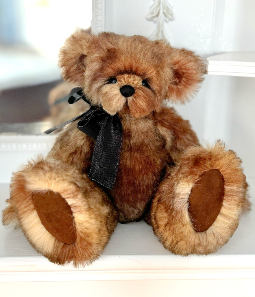 Smokey - Faux Fur Artist Teddy Bear by Laura Lynn
