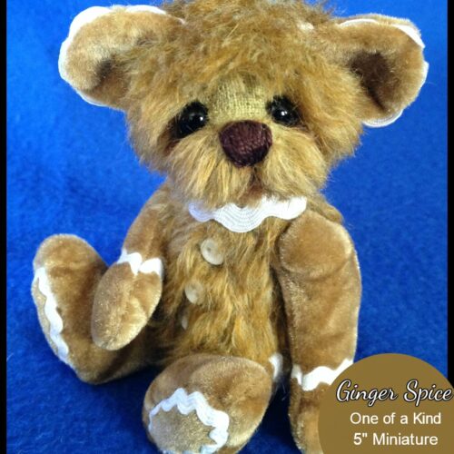 Ginger Spice - One of a Kind Miniature Gingerbread Teddy Bear - SOLD