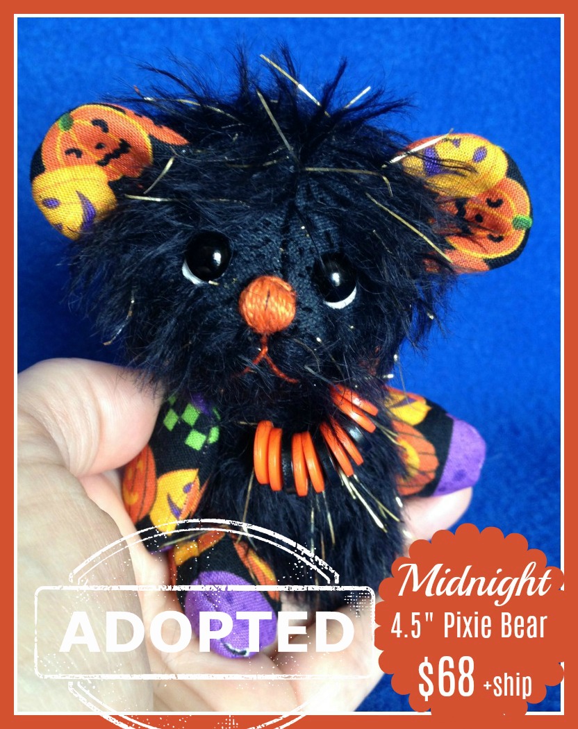 Midnight: 4.5" Pixie Bear - SOLD