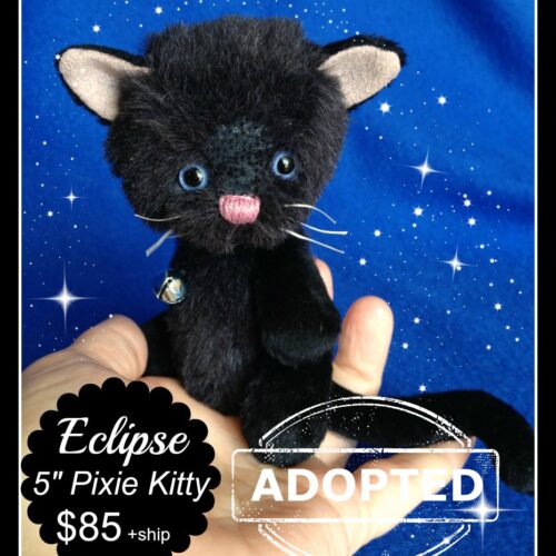 Eclipse:  5" Pixie Kitty Black Cat - SOLD