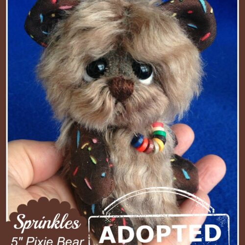 Sprinkles:  5" Mohair Pixie Bear - SOLD