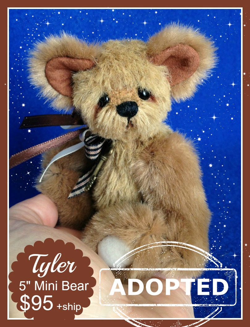 Tyler: 5" Miniature Artist Teddy Bear - SOLD