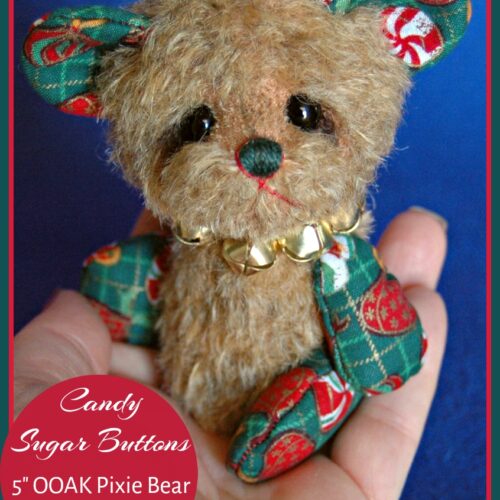 Christmas Pixie Bear - artist bear by Laura Lynn