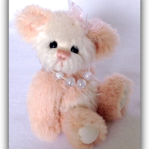 Magnolia - Miniature Artist Teddy Bear by www.TeddiesbyLauraLynn.com