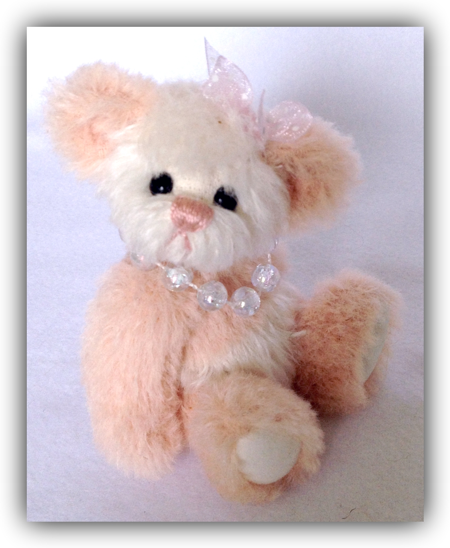 Magnolia - Miniature Artist Teddy Bear by www.TeddiesbyLauraLynn.com