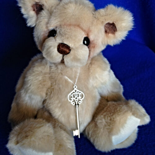 SOLD! Cappuccino:  9 1/2" Faux Fur Bear