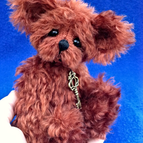 SOLD! Paprika:  6.5" Mohair Pocket Bear - One of a Kind