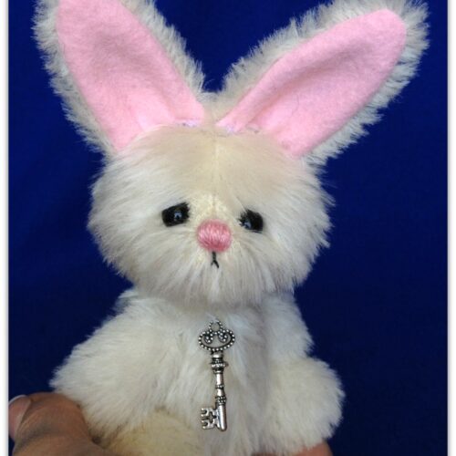 Snowball - Artist mohair bunny by Laura Lynn