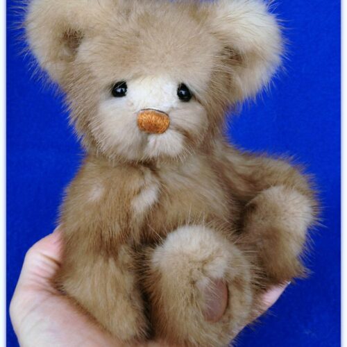 Coco - mink fur coat artist teddy bear