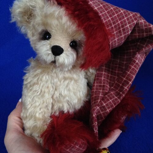 Kringle - OOAK Mohair Artist Teddy Bear Christmas Elf Teddy Bear by Laura Lynn