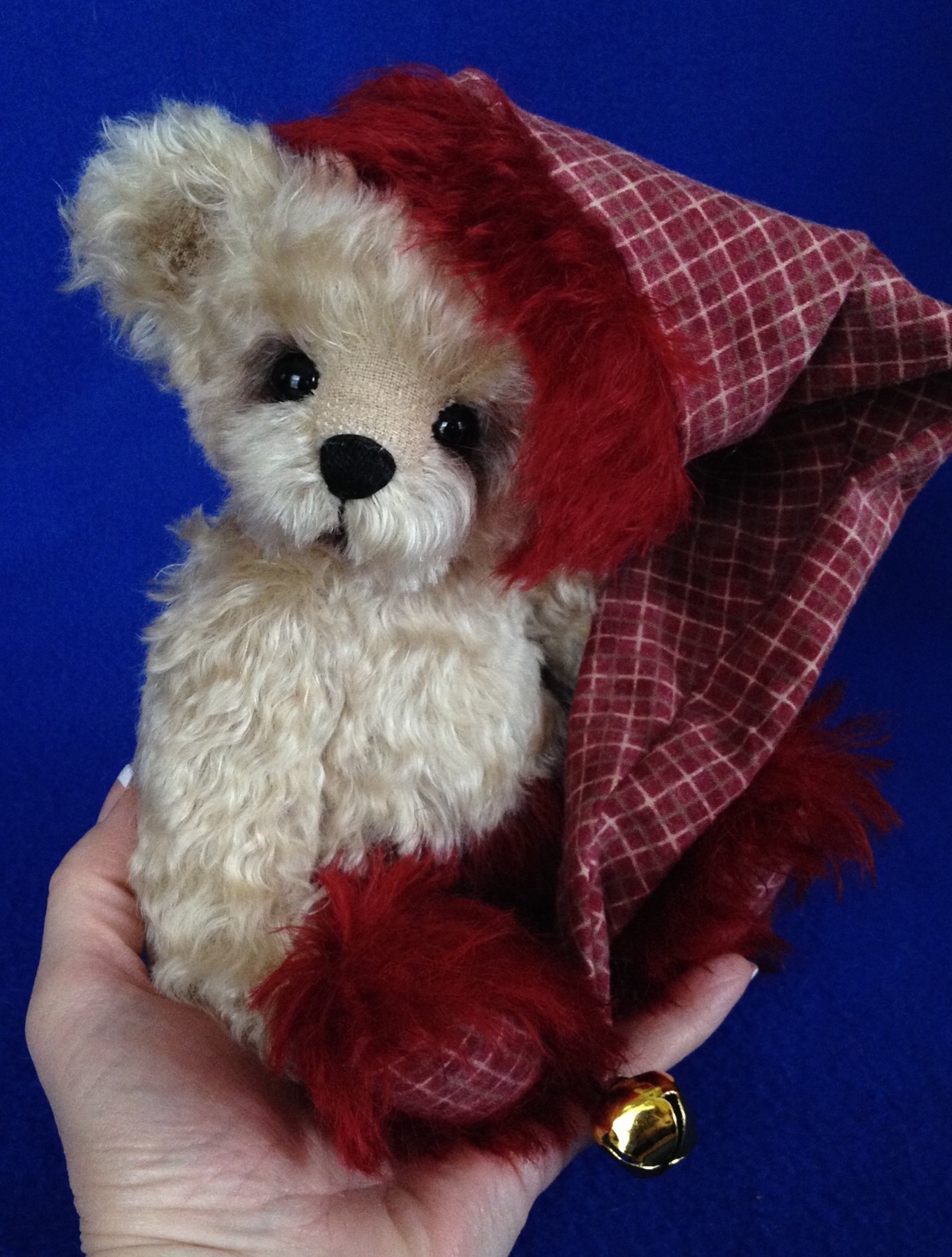 Kringle - OOAK Mohair Artist Teddy Bear Christmas Elf Teddy Bear by Laura Lynn