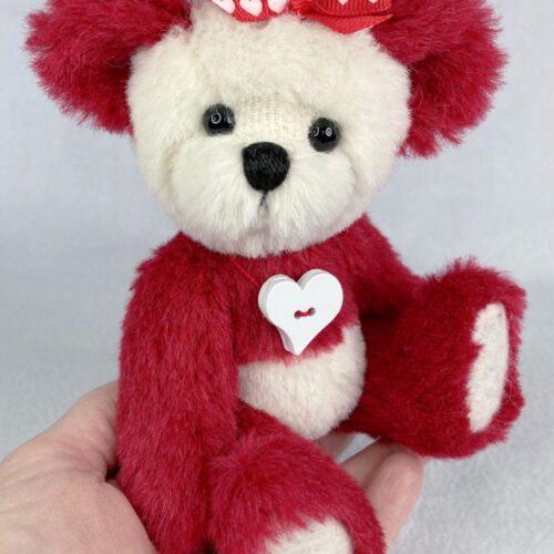 SOLD!  Sweetheart:  Alpaca Valentine Artist Panda Bear