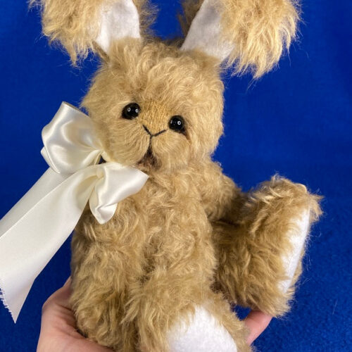 SOLD!  Peter Rabbit:  9” Artist Mohair Bunny Rabbit - Prototype