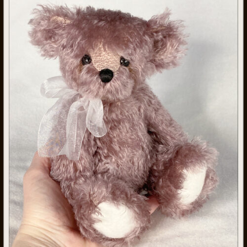SOLD! Thistle:  9” Lavender Purple Artist Mohair Teddy Bear