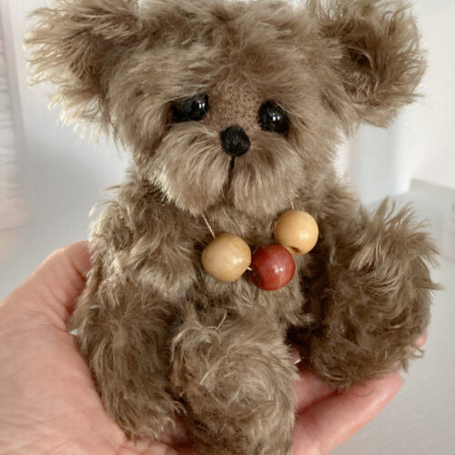 SOLD!  Theo: OOAK Mohair Pocket Bear - One of a Kind Collectible Teddy Bear