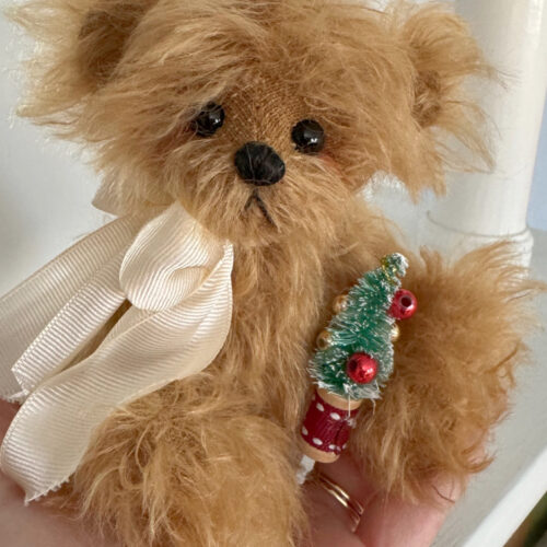 SOLD! Biscuit- Mohair Pocket Bear Artist Teddy Bear