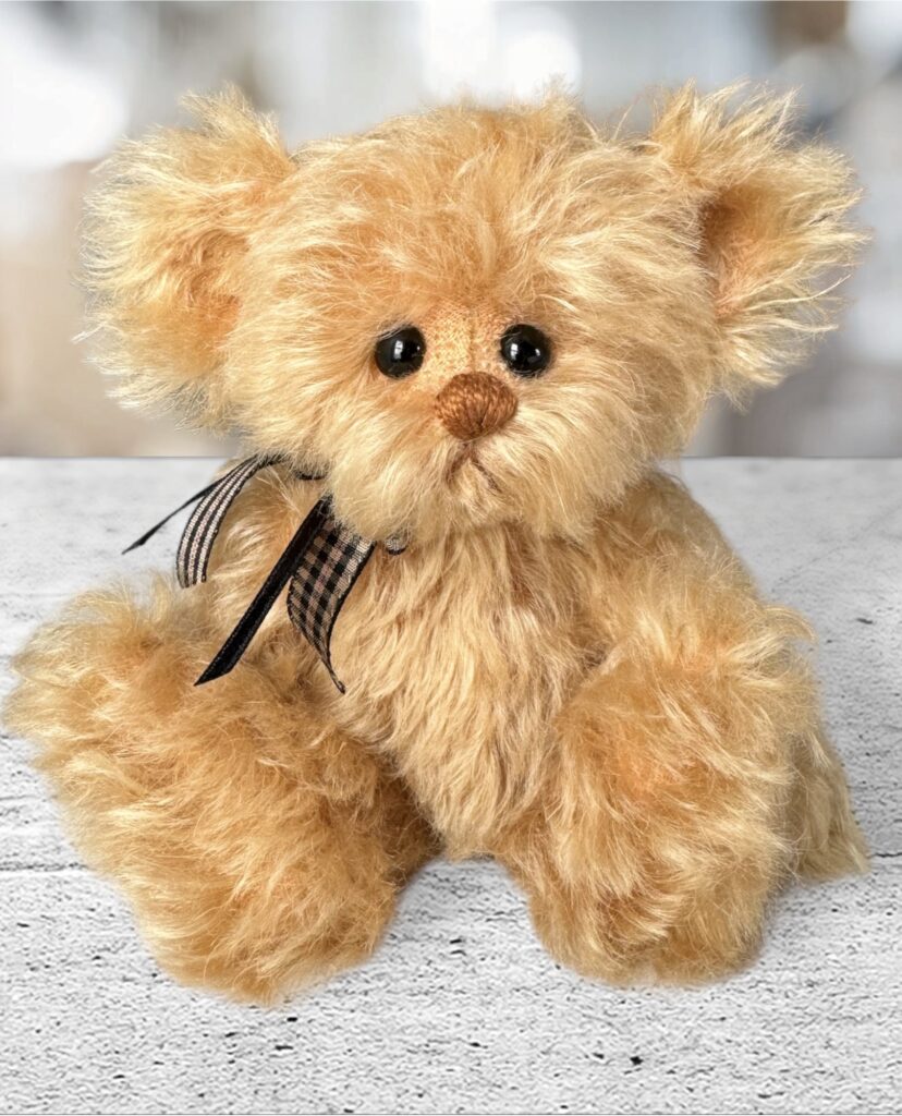 Noodle - mohair artist teddy bear by Laura Lynn