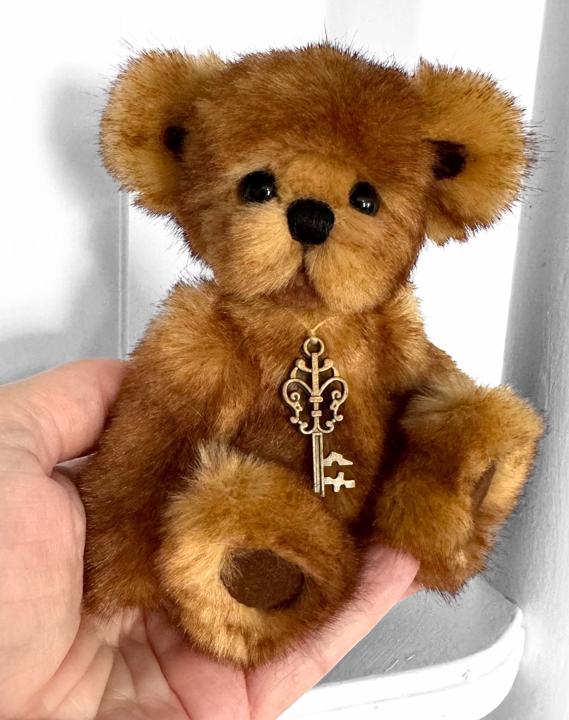 SOLD! Chip: 5 1/2" Miniature Artist Teddy Bear
