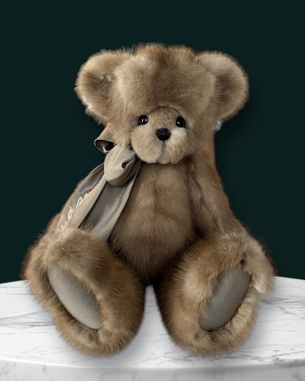 SOLD! Fur Coat Memory Teddy Bear Custom Order
