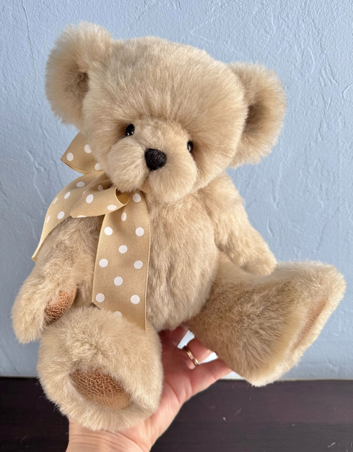 SOLD! Cashmere - 12" Faux Fur Artist Teddy Bear