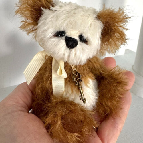 SOLD! Nutella:  4 1/2" Miniature Artist Panda Teddy Bear