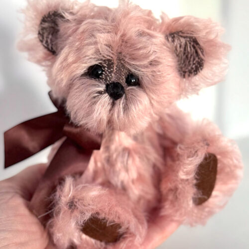 SOLD! Cherry Cordial - 6 1/2" Mohair Artist Teddy Bear