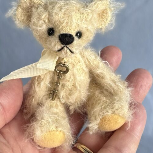 SOLD! Little Sunshine - 3 3/4" Yellow Mohair Artist Miniature Teddy Bear