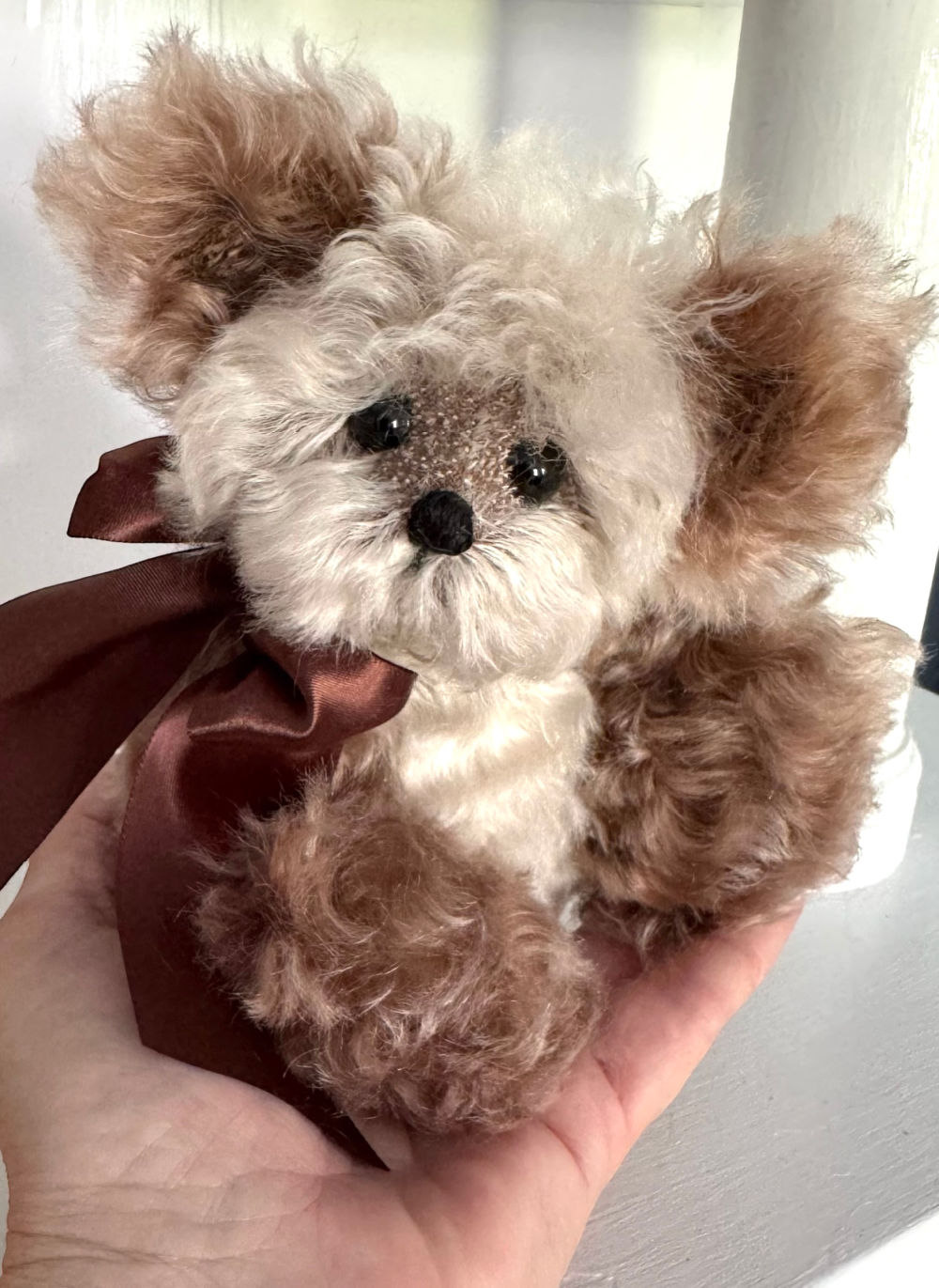 SOLD! Checkers - 6 3/4" Artist Mohair Teddy Bear