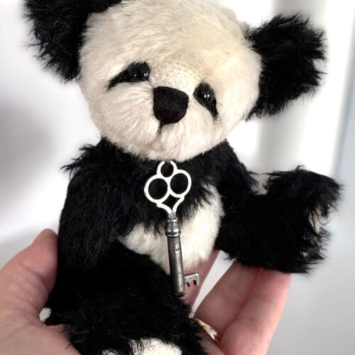 SOLD! Ling Ling:  7”  Artist Mohair Panda Teddy Bear