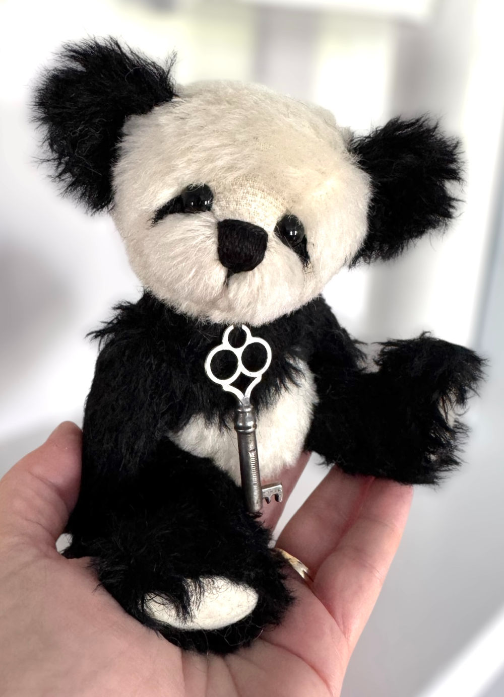 SOLD! Ling Ling: 7” Artist Mohair Panda Teddy Bear