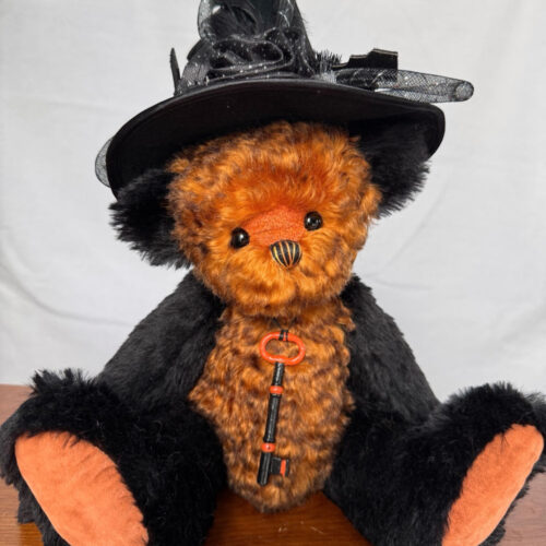 SOLD! Serena - 14" Mohair Halloween Witch Artist Teddy Bear