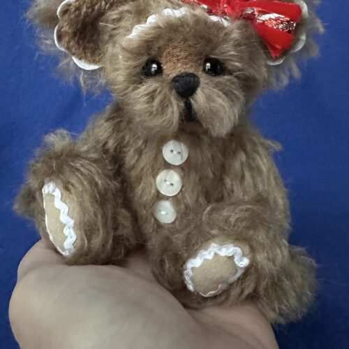 SOLD!  Ginger Sugarloaf 6 1/2" Mohair Gingerbread Teddy Bear