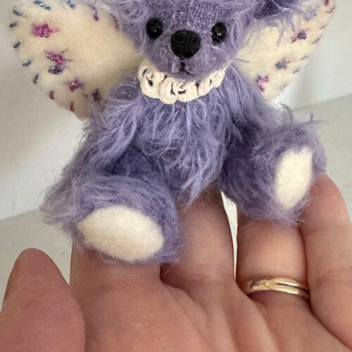 SOLD! Seraphina - 4" Violet Miniature Angel Teddy Bear