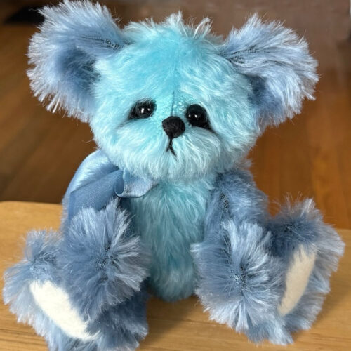 SOLD! River - 6 1/2" Blue Mohair Artist Teddy Bear