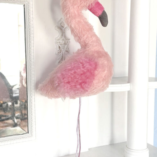 Freida Flamingo:  19” Pink Artist Mohair Flamingo